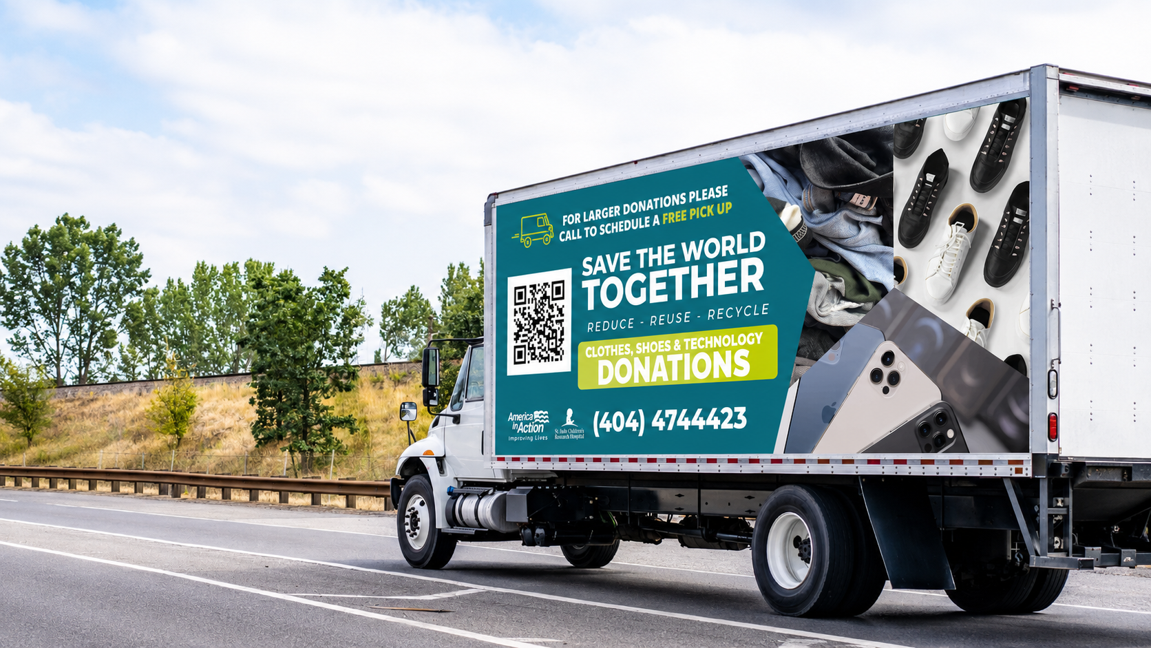 America in Action donation truck